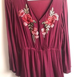 Maroon Romper